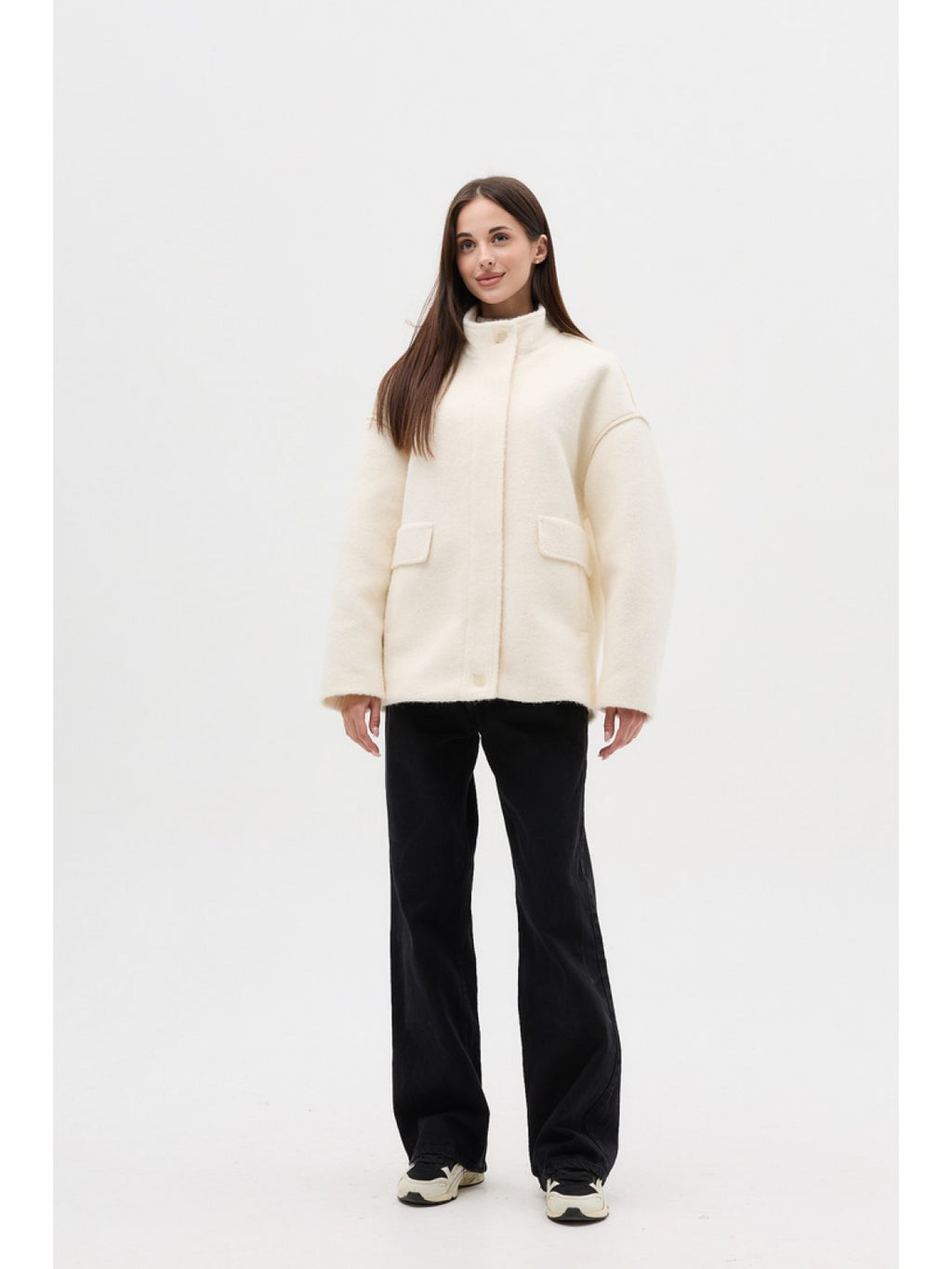 Ivory Wool Blend Jacket