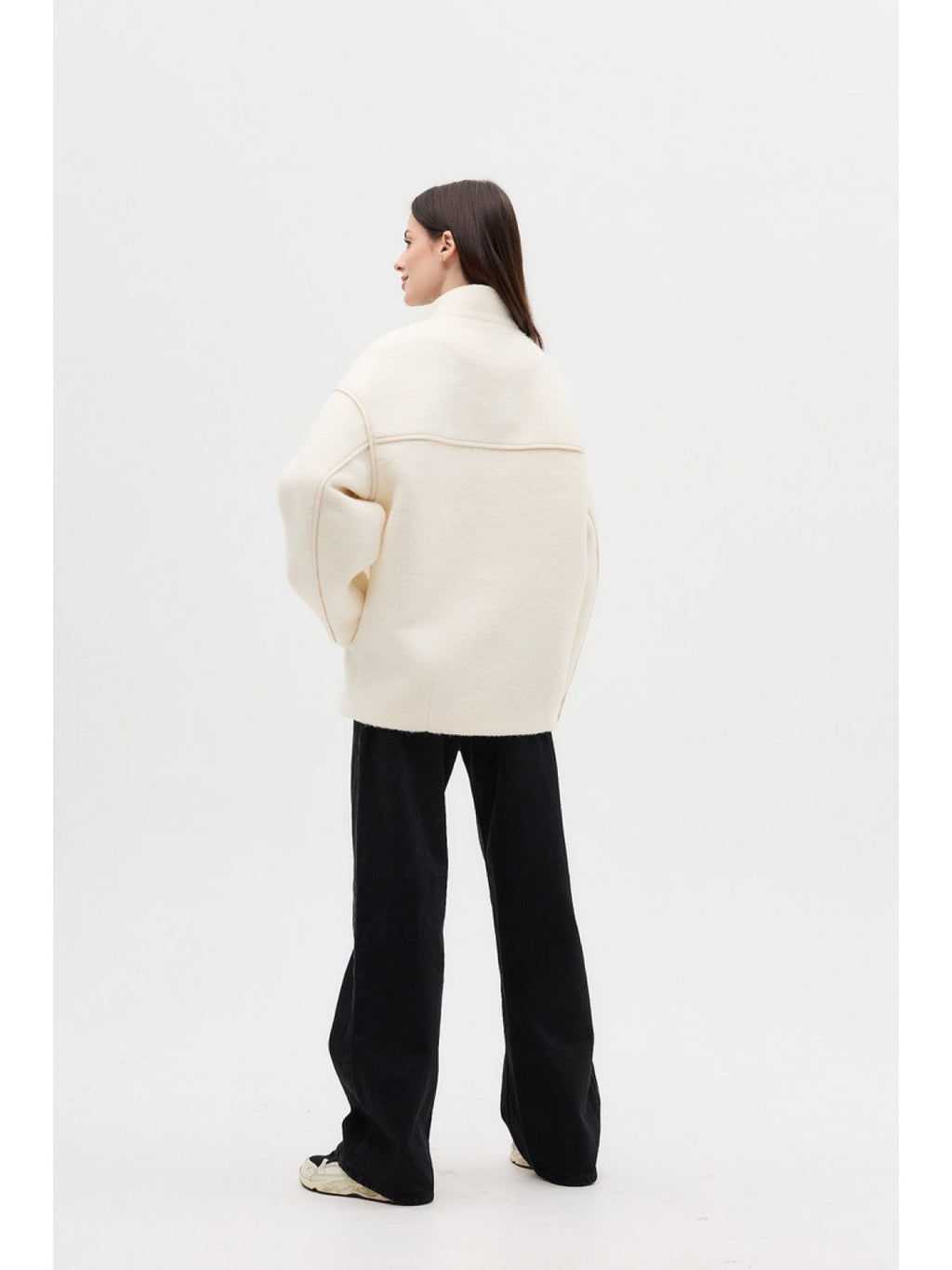Ivory Wool Blend Jacket