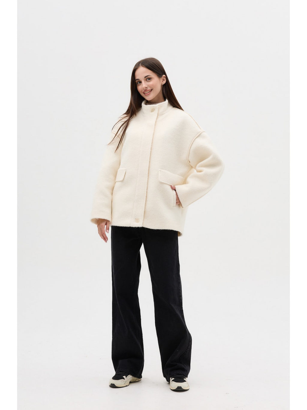 Ivory Wool Blend Jacket