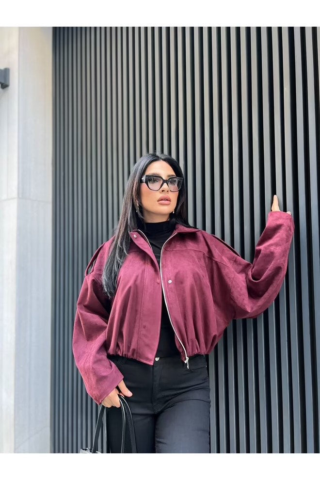 Burgundy Overshirt Jacket