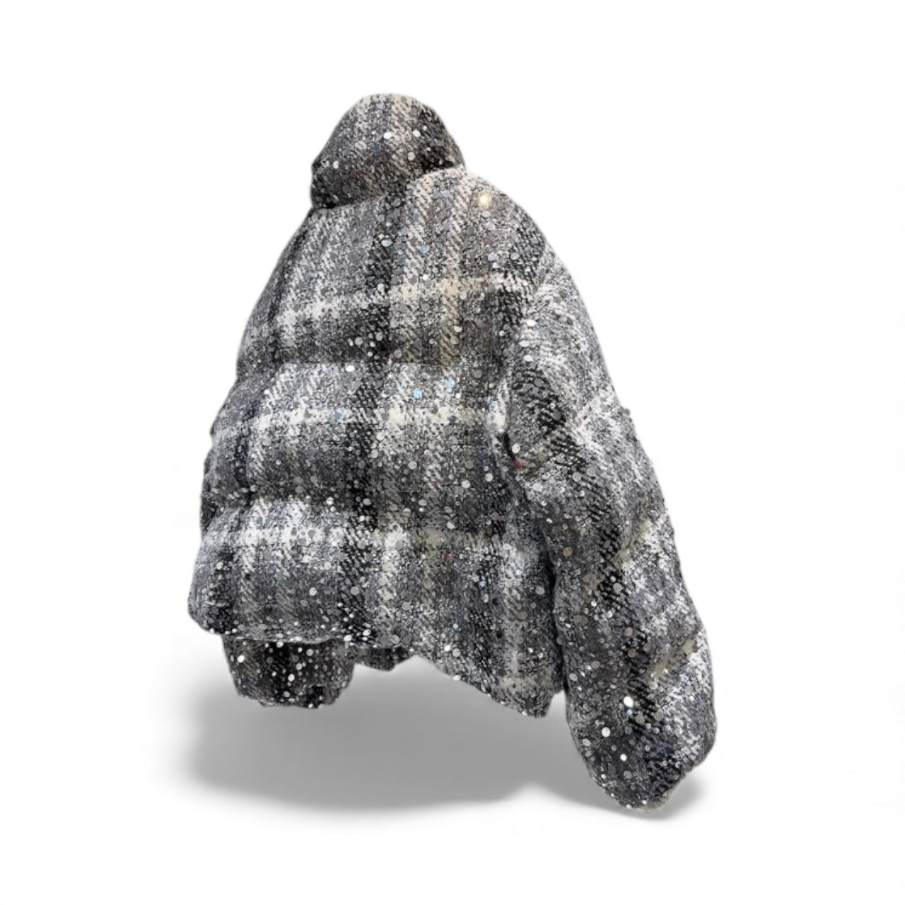Glitter Tweed Feather Puffer