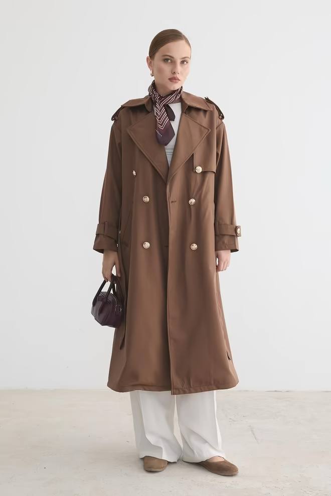 Brown Double-Breasted Trenchcoat